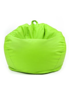 Buy Classic Round Faux Leather Bean Bag with Polystyrene Beads Filling(Light green) in UAE