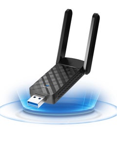 اشتري WiFi Dongle, 1800Mbps USB WiFi Adapter, for PC AX1800 WiFi 6 Adapter 2.4G/5GHz USB 3.0 Wireless Adapter, WPA3, 2x High Gain Antennas, for PC/Desktop/Laptop, for Windows 10/11 في الامارات