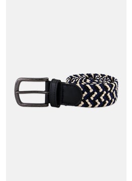 اشتري Men Textured Belt, Navy/Black Combo في الامارات