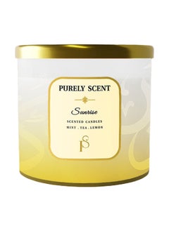 Buy Long Lasting Sunrise Scented Soy Wax Jar Candle 400 g 2010 in Saudi Arabia