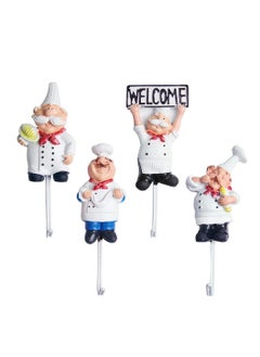 Buy 4-Piece Cartoon Shape Hooks,Cartoon Kitchen Hooks,Resin Strong Wall Hook,Traceless Towel Hook for Kitchen Bathroom Living Room in Saudi Arabia