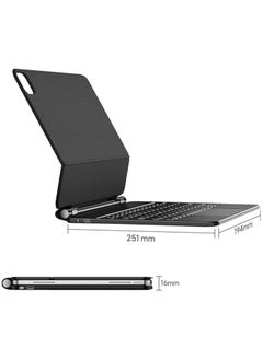 Buy Slim Keyboard Case for iPad Pro 11-inch (4th Gen/3rd Gen/2nd Gen/1st Gen) 2022, Tablet Levitation Magnetic Keyboard Bluetooth All-in-One Case Cover in UAE