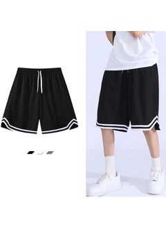 Buy Ultra-Thin Ice Silk Mens Shorts Breathable Quick-Dry Black in UAE