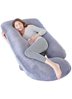 Buy Pregnancy Pillow, G-Shape Maternity Pillow with Removable Cover, Large Full Body Pillow for Pregnant Women (Grey) in Saudi Arabia