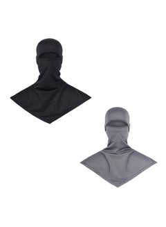 اشتري 2 Pcs Balaclava Full Face Mask Summer for Sun Protection Breathable Long Neck Covers for Men Women Cycling Fishing في الامارات