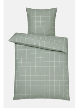 اشتري Premium Cotton Duvet Set 135 x 200 cm, Sage Green في الامارات