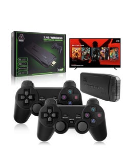 Buy Wireless Retro Game Console, Plug & Play Video TV Game Stick With 10000+ Games Built-in, 9 Emulators, 4K HDMI Output for TV with Dual 2.4G Wireless Controllers in UAE
