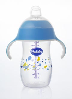 Buy Bubbles Baby Cup and Feeding Bottle 2 in 1 280ml Blue in Egypt