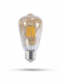Buy Decorative bulb, transparent, golden color, 6 watts, Edison model in Saudi Arabia
