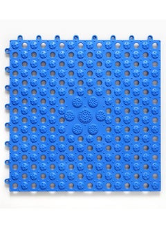 Buy 6 PCS PVC Bathroom Mat Spliceable for Bathroom 30*30cm Blue in Saudi Arabia