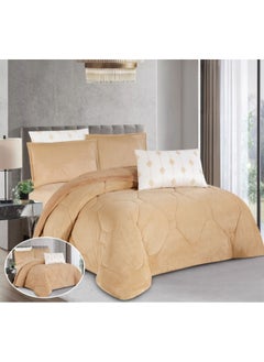 Buy Winter Duvet Set With Two-Sided Fabric Sturdy And Soft Heavy Filling 6 Pieces King Size in Saudi Arabia