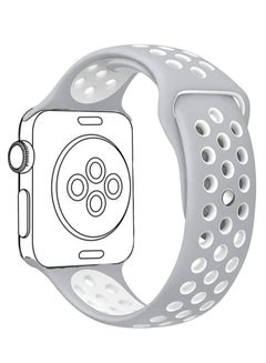 اشتري Apple Watch Strap 45mm/44mm/42mm Nike Apple Watch band for Apple Watch All Series Grey/White في الامارات
