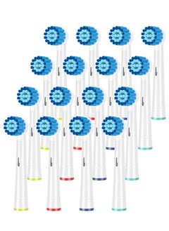 Buy Replacement Toothbrush Heads Compatible With Oral B Braun Electric Toothbrush , 16 Pack White Sensitive Toothbrush Heads Refill For /7000 /Pro 1000 /9600 /500 /3000 /8000 in Saudi Arabia