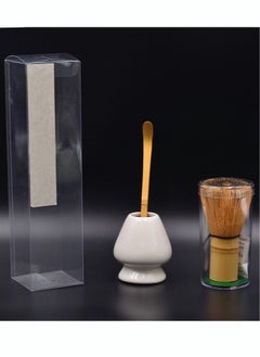 Buy 3-Piece Matcha Stirrer Set Traditional Handmade Matcha Tea Tool Accessories Matcha Blender, Blender, Tea Spoon in Saudi Arabia