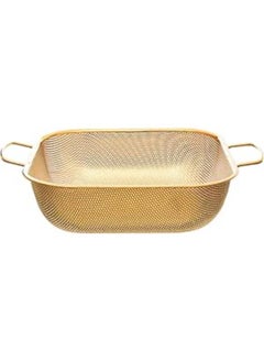 Buy Round Stainless Steel Pasta Strainer 18X18 Cm Gold in Egypt