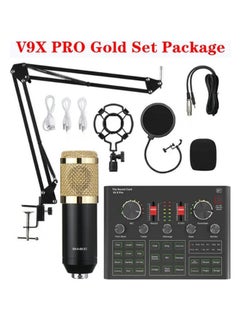 اشتري Microphone Set with Studio Recording Professional Sound Card PSM-Mic07 Muticolour في السعودية