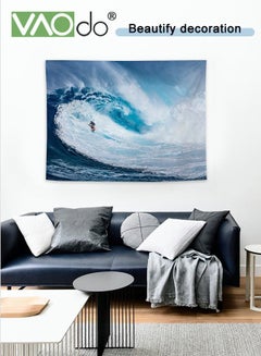 Buy Surfer View Tapestry Short Plush Natural Scenery Home Decoration Wall Hanging Free Installation Package 150 * 130CM in UAE