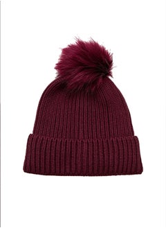 Buy Faux Fur Pom Pom Beanie in Egypt