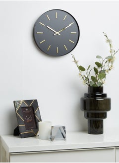 Buy Vitus Black & Gold Wall Clock 30Cm in UAE