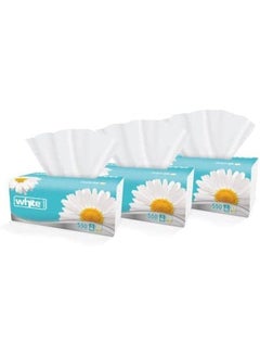 Buy White Mega pack 550 sterilized Tissues Set Of 3, White in Egypt