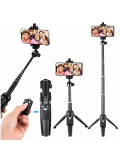 Buy Selfie Stick, Portable 40 inch Aluminum Alloy Extendable Phone Tripod Wireless Remote Handheld Monopod Mini Tripod Phone Selfie Stick phone Clip Holder (YT9928) in UAE