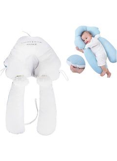 Buy Baby Head Shaping Pillow, Neonatal Migraine Correction Infant Anti-Startle Sleep Pillow, Removable, Drawstring Adjustable Winter and Summer Dual-Use, Suitable for Babies 0-36 Months - Blue in UAE