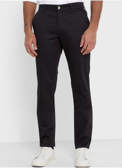 Buy Thomas Scott Men Black Easy Wash Sustainable Chinos Trousers in Saudi Arabia