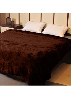 Buy High Warmness Blanket - 200x220 Cm - Brown in Egypt