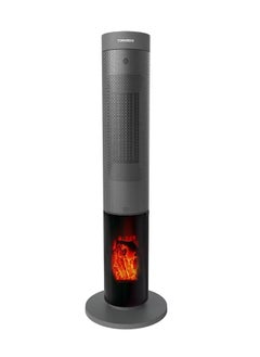 Buy Tornado ceramic Heater 2000 watt 16 metres Remote Gray in Egypt