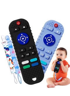 Buy 2 Pack Baby Teething Toys, Silicone Baby Toys Teether Chew Toys for Babies, TV Remote Control Shape with Push Sensory Bubble, Infant Teether Early Educational Toy for 3-12 Months in UAE