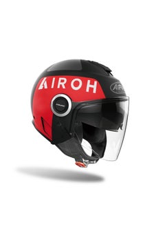 Buy Airoh Helios Up Motorcycle Helmet Matt Black in UAE