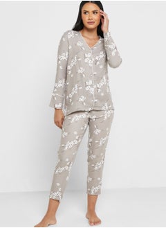 Buy Printed Shirt & Pyjama Pants Set in UAE