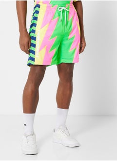 Buy Geometric Print Kit Shorts in UAE