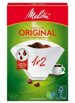 Buy Melitta Original 1 x 2 Coffee Filters - 40 Filters in Egypt