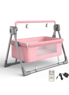 Buy Dreamons Link Adjustable New Born Swing Cribs Cot Luxury Multifunction Design Bed Baby Sleep Electronic Crib Toddler Bed in UAE