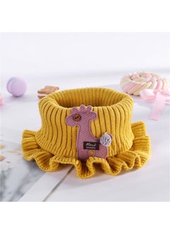 Buy New Autumn and Winter Childrens Scarf Cartoon Knitted Scarf Warm Windproof Babys Shawl Fake Collar Fashionable CollarYellow Yellow in Saudi Arabia