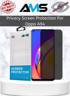 Buy Tempered glass screen protector for privacy and protection for OPPO A94 in Saudi Arabia