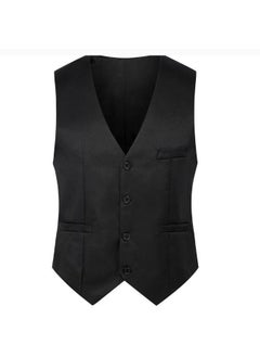 اشتري Professional Groomsman Ceremony VestBlack-single vest Black-single vest في الامارات