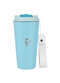 اشتري Voidrop Travel cups 16oz 500ML Tumbler Coffee Travel Mug Spill Proof with Lid hot beverage travel mug thermal mug powder coating tumbler (Sky Blue) في الامارات