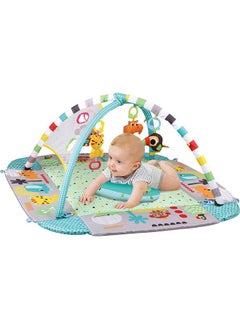 Buy 5-in-1 Baby Crawling Play Mat with Four Sided Fence - Colorful in Saudi Arabia