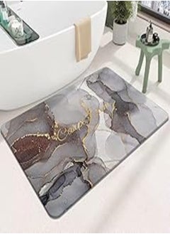 اشتري LESTER Anti-Slip Bathroom Mat rectangle shape modern design shades of grey 50x80cm في مصر