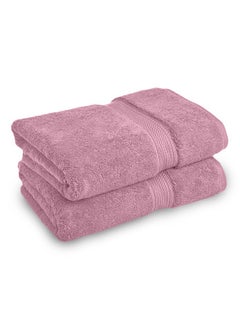 Buy Set of 2 Egyptian cotton towels Flesh color in Saudi Arabia