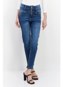 اشتري Women Skinny Fit Solid Stretchable Jeans, Blue في الامارات