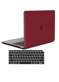 Buy Ntech MacBook Air 13 inch Plastic Hard Shell Case & Keyboard Cover Skin 2022 2021 2020 2019 2018 Release A2337 M1 A2179 A1932 Retina Display with Touch ID ( Wine Red ) in UAE