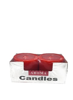 Buy Aroma 2-Piece Pillar Candle REd in Saudi Arabia