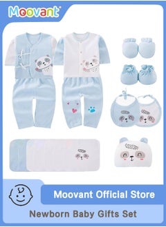 Buy 18PCS Newborn Baby Gifts Set Premium Cotton Baby Clothes Pant and Top Sets Newborns Layette Gift for Girl Boys Infant Essential Clothes Accessories in Saudi Arabia