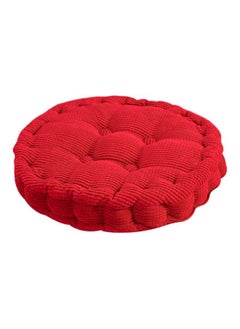 Buy Round Soft Velvet Decorative Cushion Chair Pad  Attractive Colors - Red in Saudi Arabia