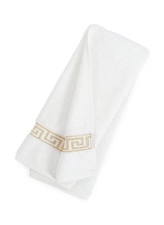 Buy Medusa Hand Towel, Off White - 500 GSM, 50x80 cm in UAE