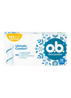 اشتري Procomfort Normal Tampons White 16 Pieces في الامارات