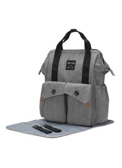 اشتري Little Story Elite Diaper Bag w/ Stroller Hooks & Changing mat -Grey في السعودية